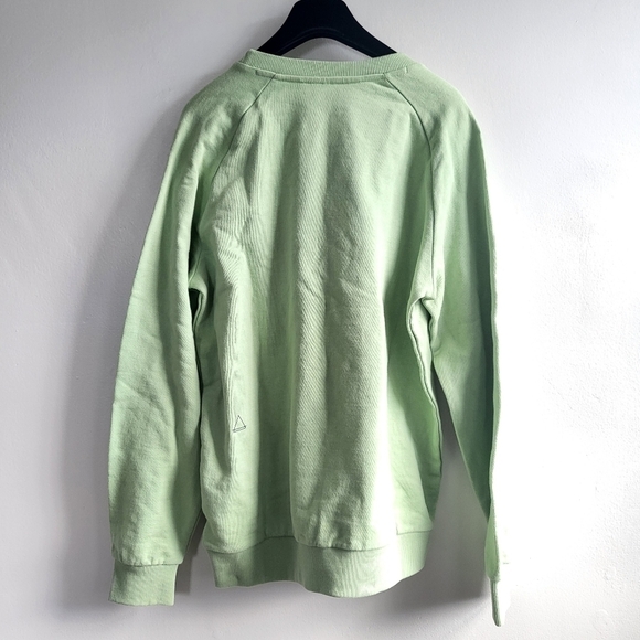 New ELEVEN PARIS Make Fashion 100% Cotton Pullover Green Sweatshirt NWT Sz Small - Picture 6 of 10